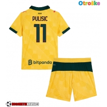 Otroške Nogometnih dresov AC Milan Christian Pulisic #11 Tretji 2025-26 Kratki rokavi (+ hlače)